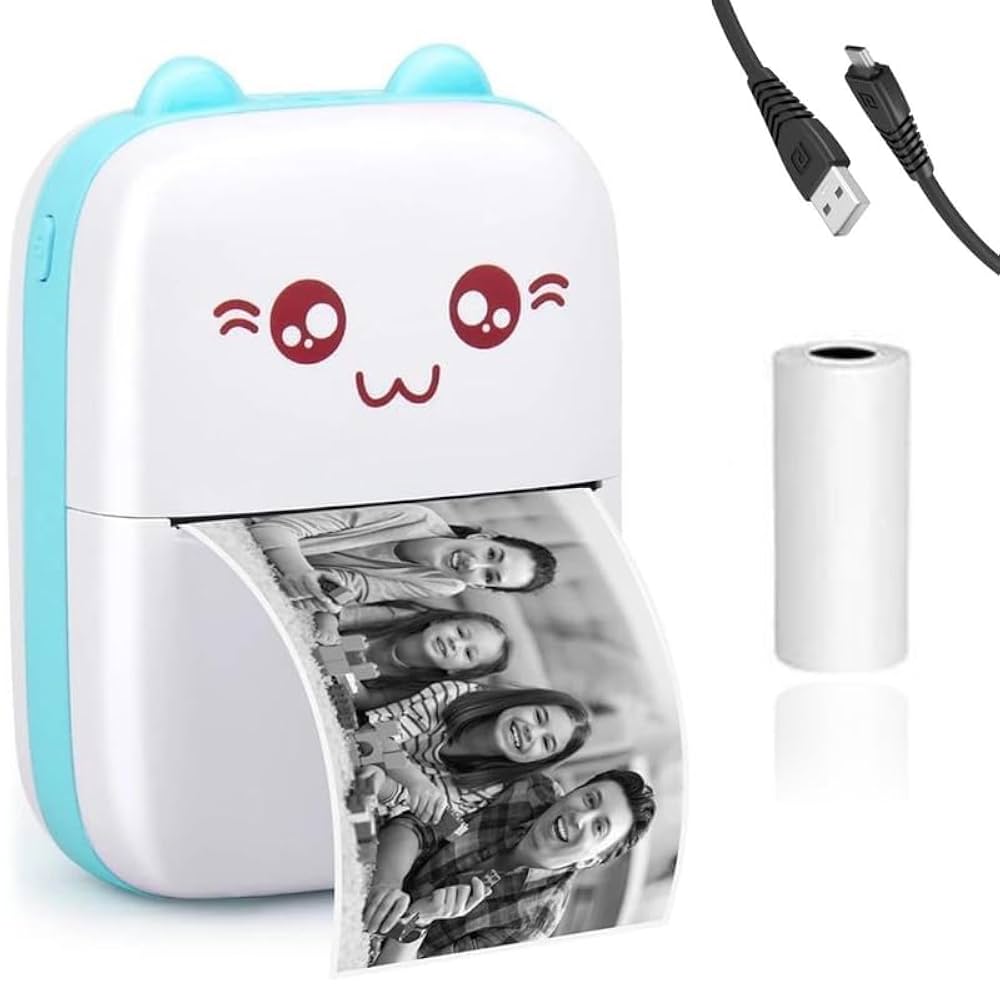 Mini Thermal Printer Inkless Rechargeable Printer For Notes/Label/List/Memo Print