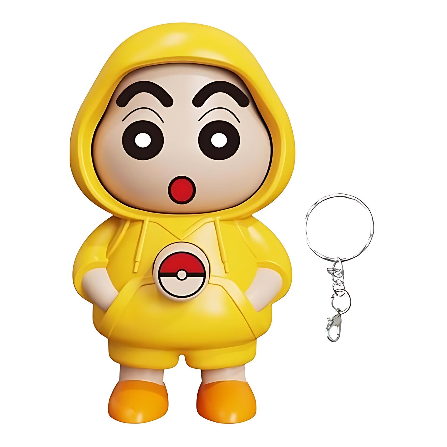 Shinchan face flipping keychain! - yellow