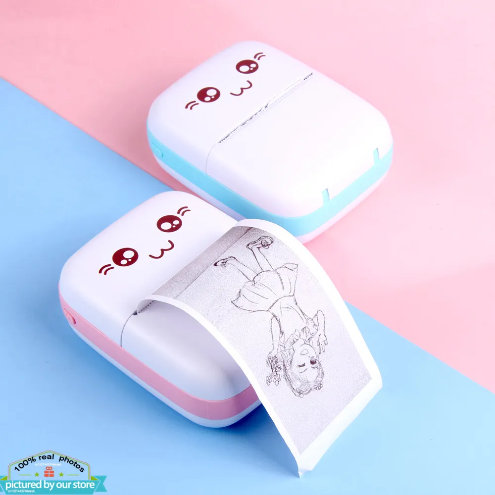 Mini Thermal Printer Inkless Rechargeable Printer For Notes/Label/List/Memo Print