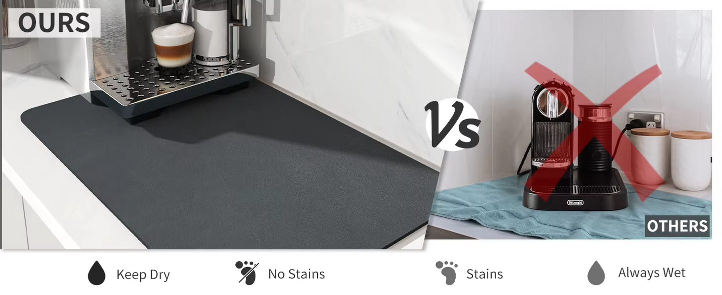 Drying mat for Kitchen, Water Absorbent Mat (PACK OF 2)