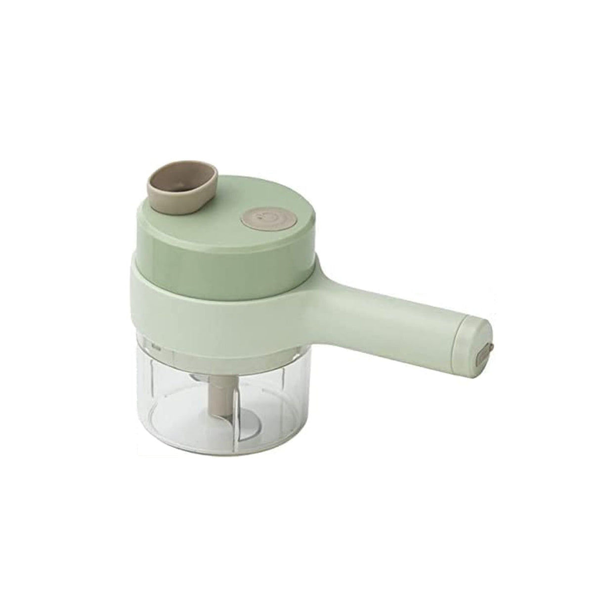 Rechargeable cutter feed chute and cup
