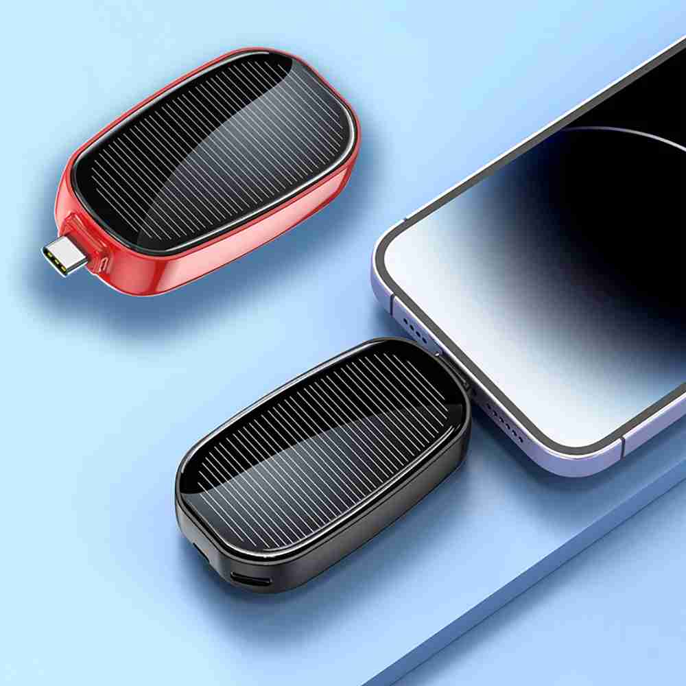 1200mAh Mini Solar Keychain Power Bank - Type-C - product view 3