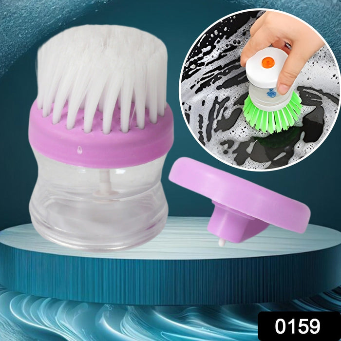 Soap-Dispensing Palm Dish Scrubber with Stand