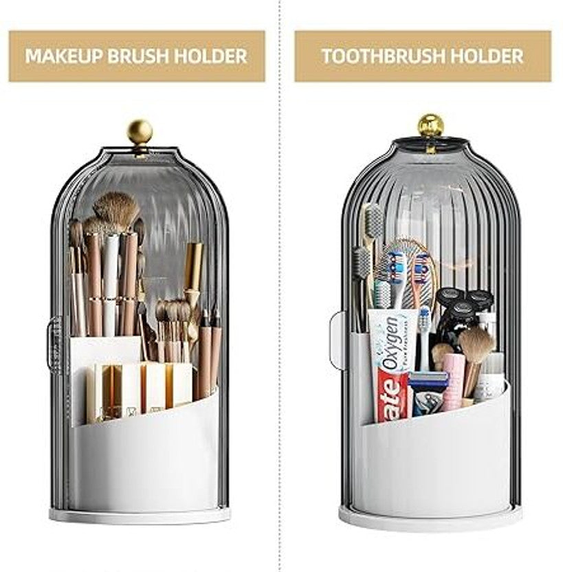 Ribbed toiletry holder with lid