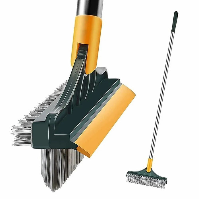3-in-1 Long-Handle Scrub Brush and Wiper