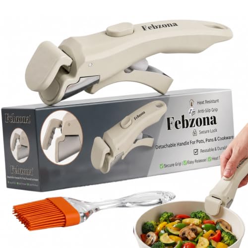 Universal Detachable Cookware Handle - Cream