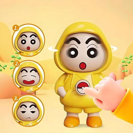 Shinchan face flipping keychain! - yellow