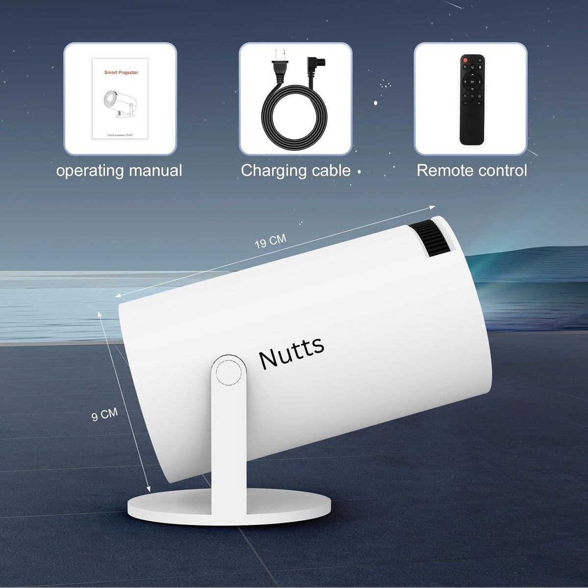 HY300 Rotating Smart Mini Projector - Android 11 - product view 2