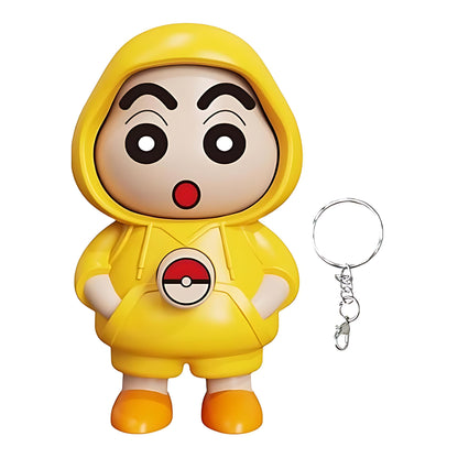 Shinchan face flipping keychain! - yellow