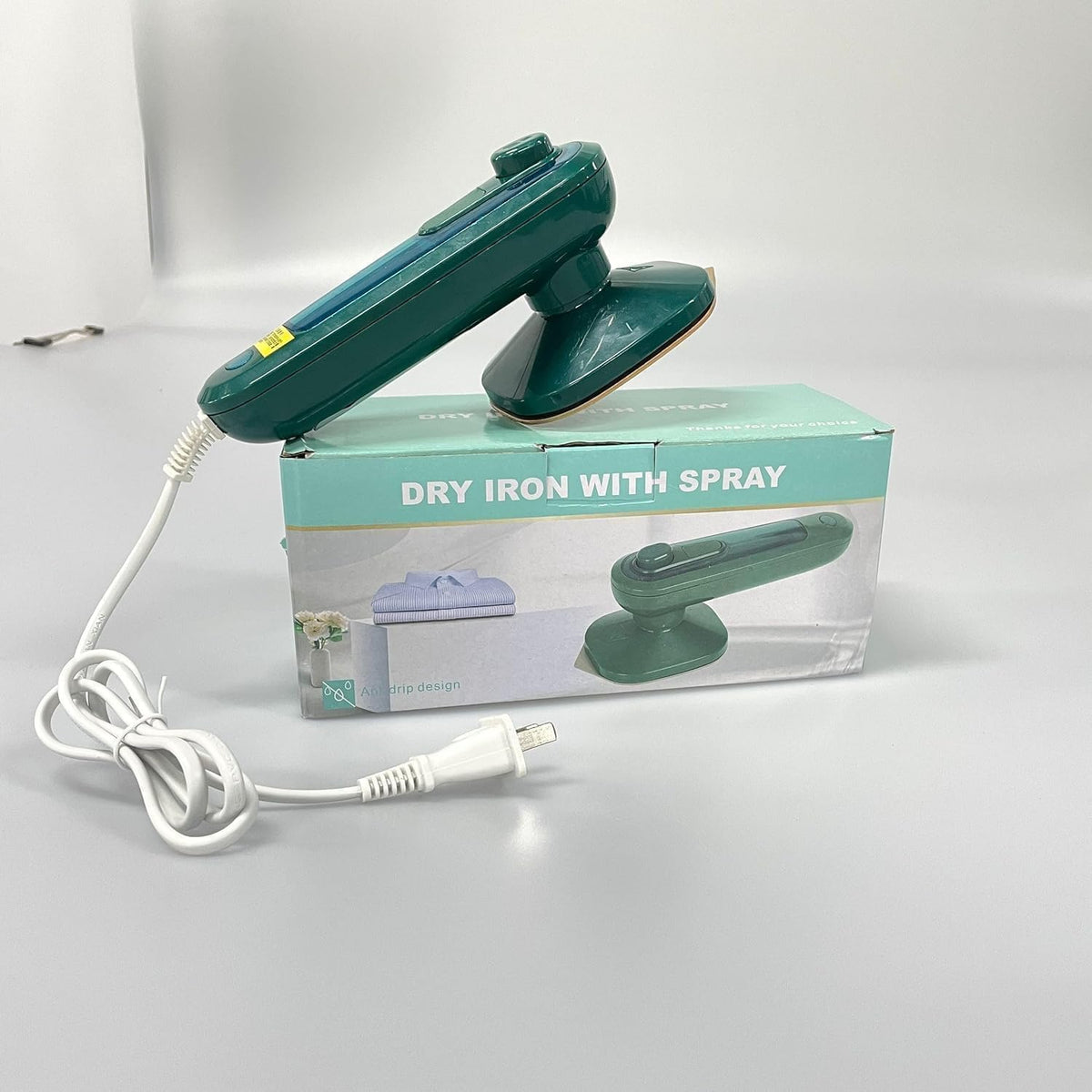 2-in-1 Portable Mini Steam & Dry Iron - Green - product view 4