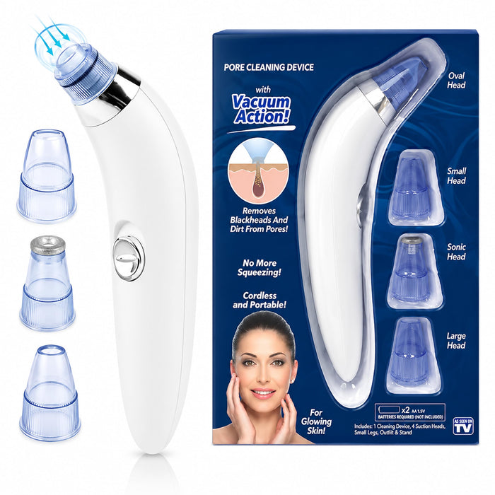 4-in-1 Electric Blackhead Vacuum Cleaner - White