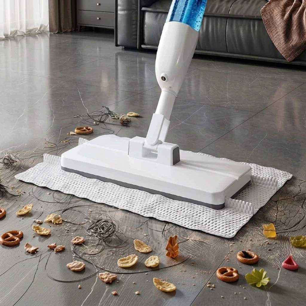 Fold-and-release spray mop product view