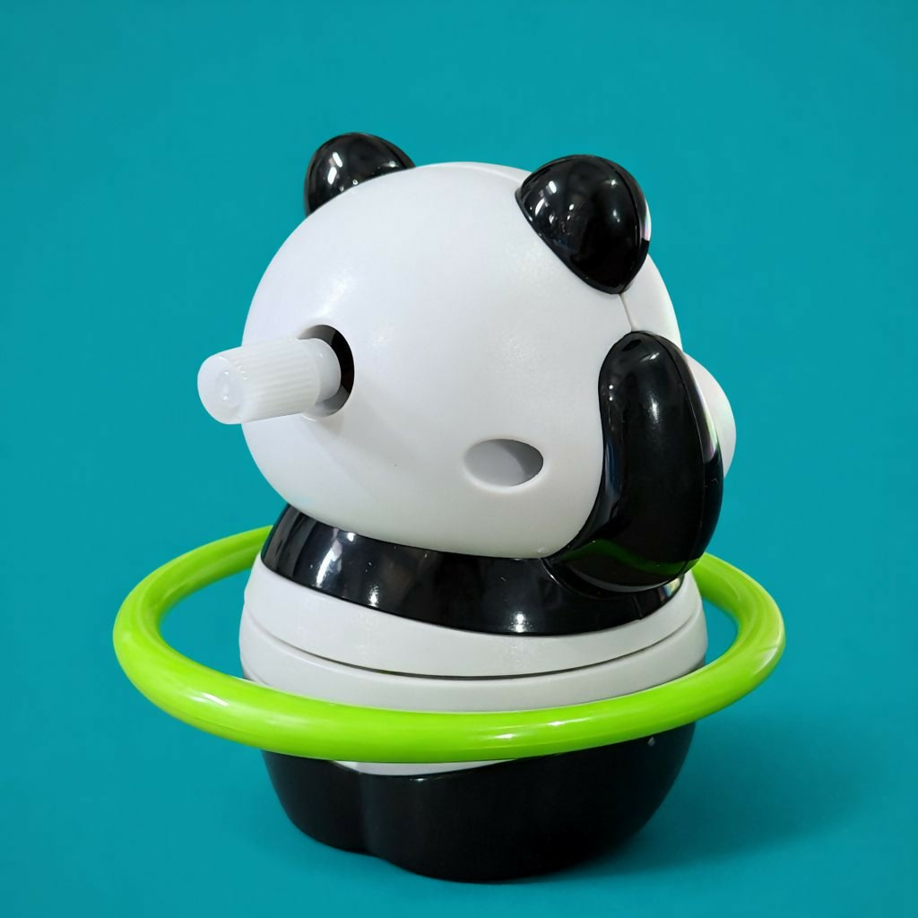 Panda wind-up key and rear view