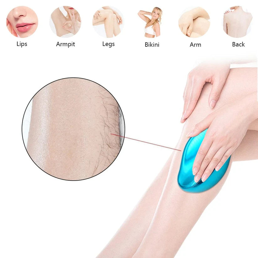 Crystal Hair Remover for Women and Men, Reusable Eraser Device Magic Hair Removal Tool