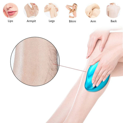 Crystal Hair Remover for Women and Men, Reusable Eraser Device Magic Hair Removal Tool