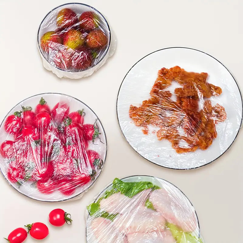 Food storage covers on containers