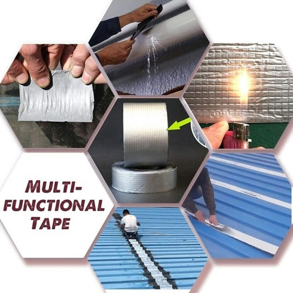 Flexible silver sealing tape detail