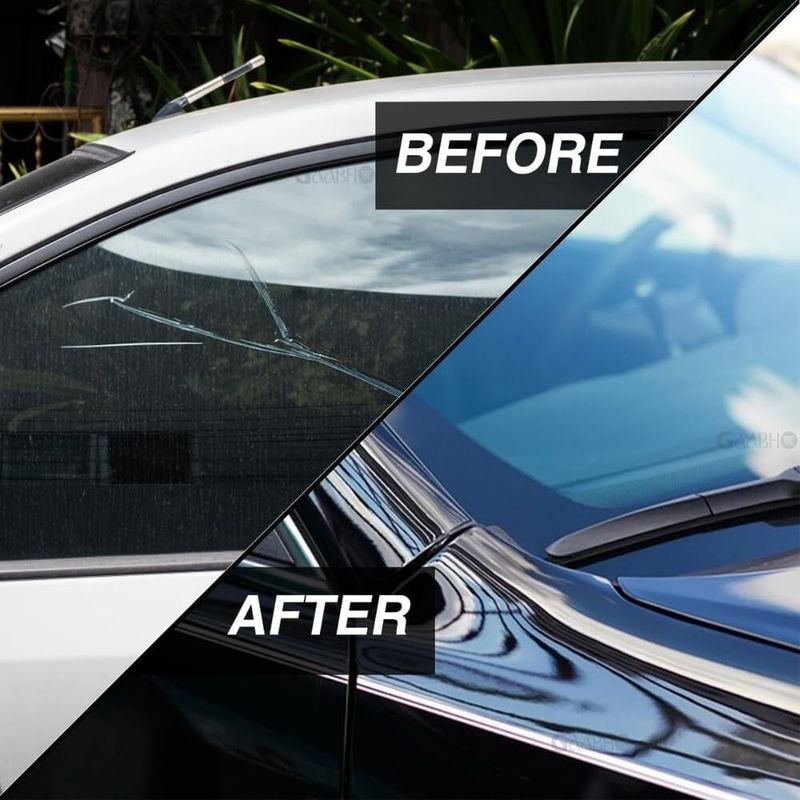 Car glass chip repair steps