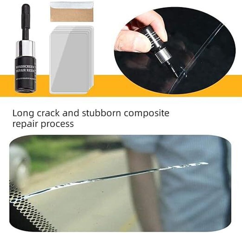 Windshield chip repair kit contents