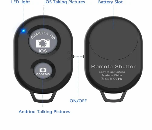 Bluetooth shutter buttons, switch and battery details