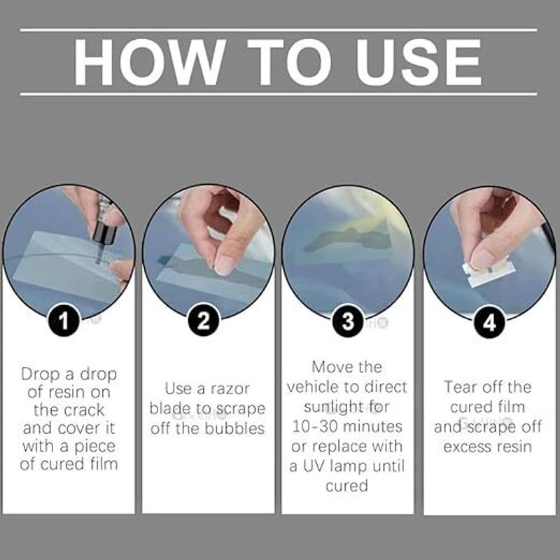 Repair resin application example