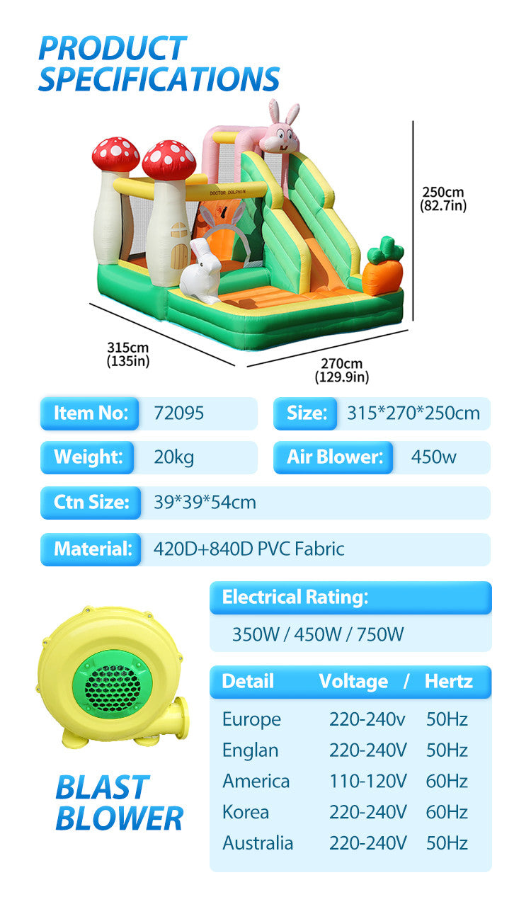 Inflatable bounce area and ball-pit zone