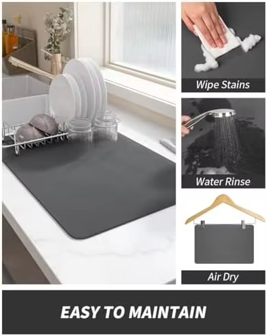 Drying mat for Kitchen, Water Absorbent Mat (PACK OF 2)