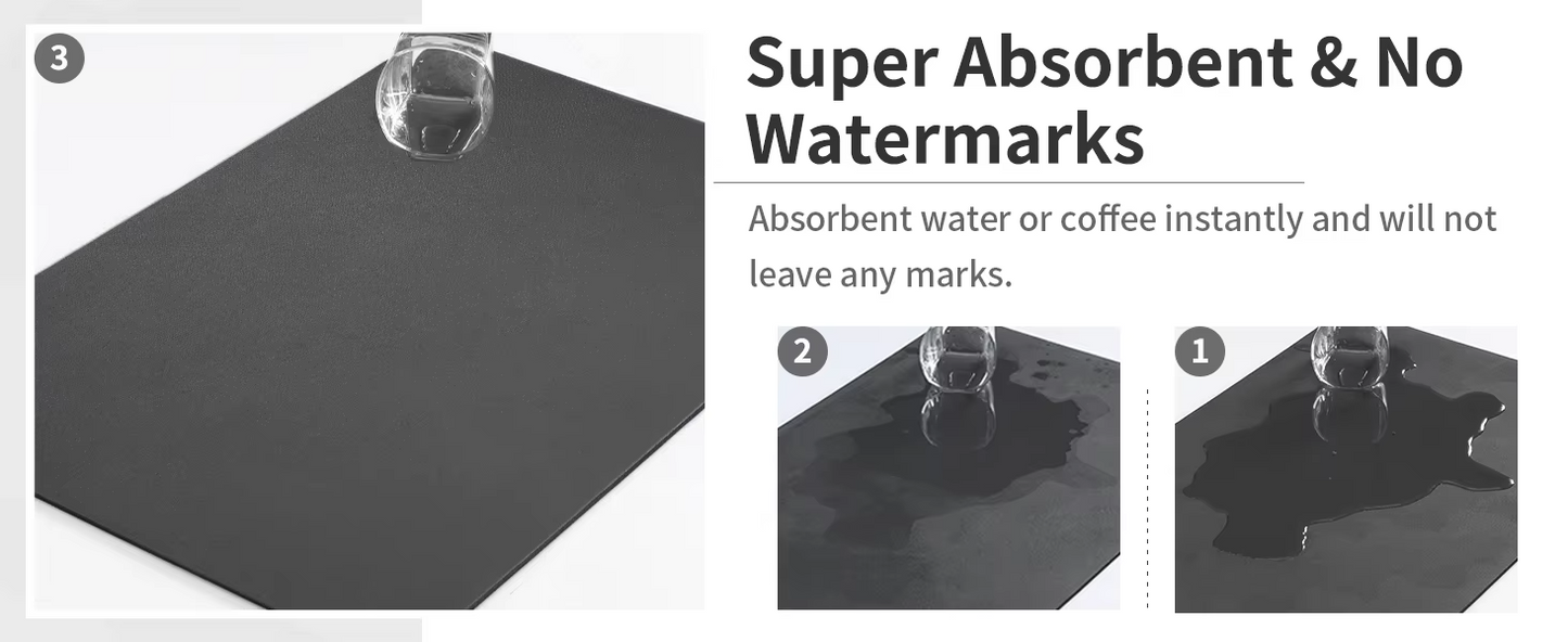 Drying mat for Kitchen, Water Absorbent Mat (PACK OF 2)