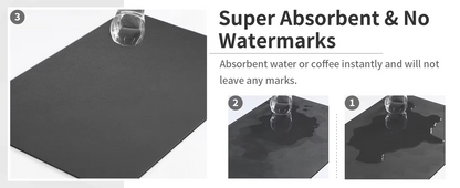 Drying mat for Kitchen, Water Absorbent Mat (PACK OF 2)