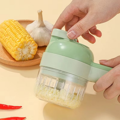 4-in-1 Electric Vegetable Cutter, Slicer, Grater, Chopper
