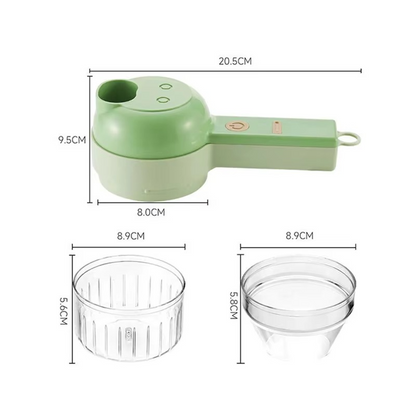 4-in-1 Electric Vegetable Cutter, Slicer, Grater, Chopper