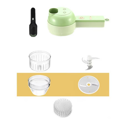 4-in-1 Electric Vegetable Cutter, Slicer, Grater, Chopper