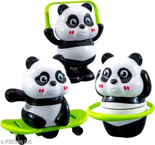 Wind-Up Panda Activity Toy Set - 3 Pieces